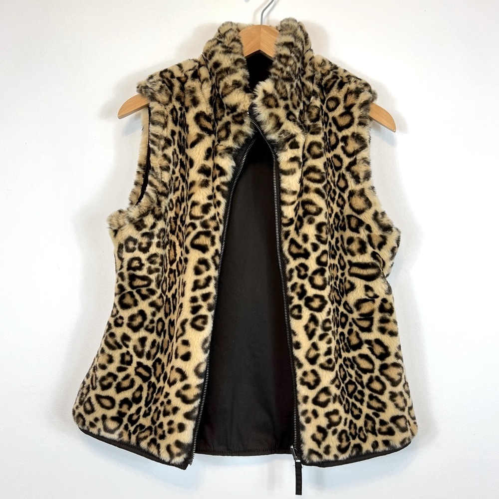 GAP Reversible Brown Cheetah Vest